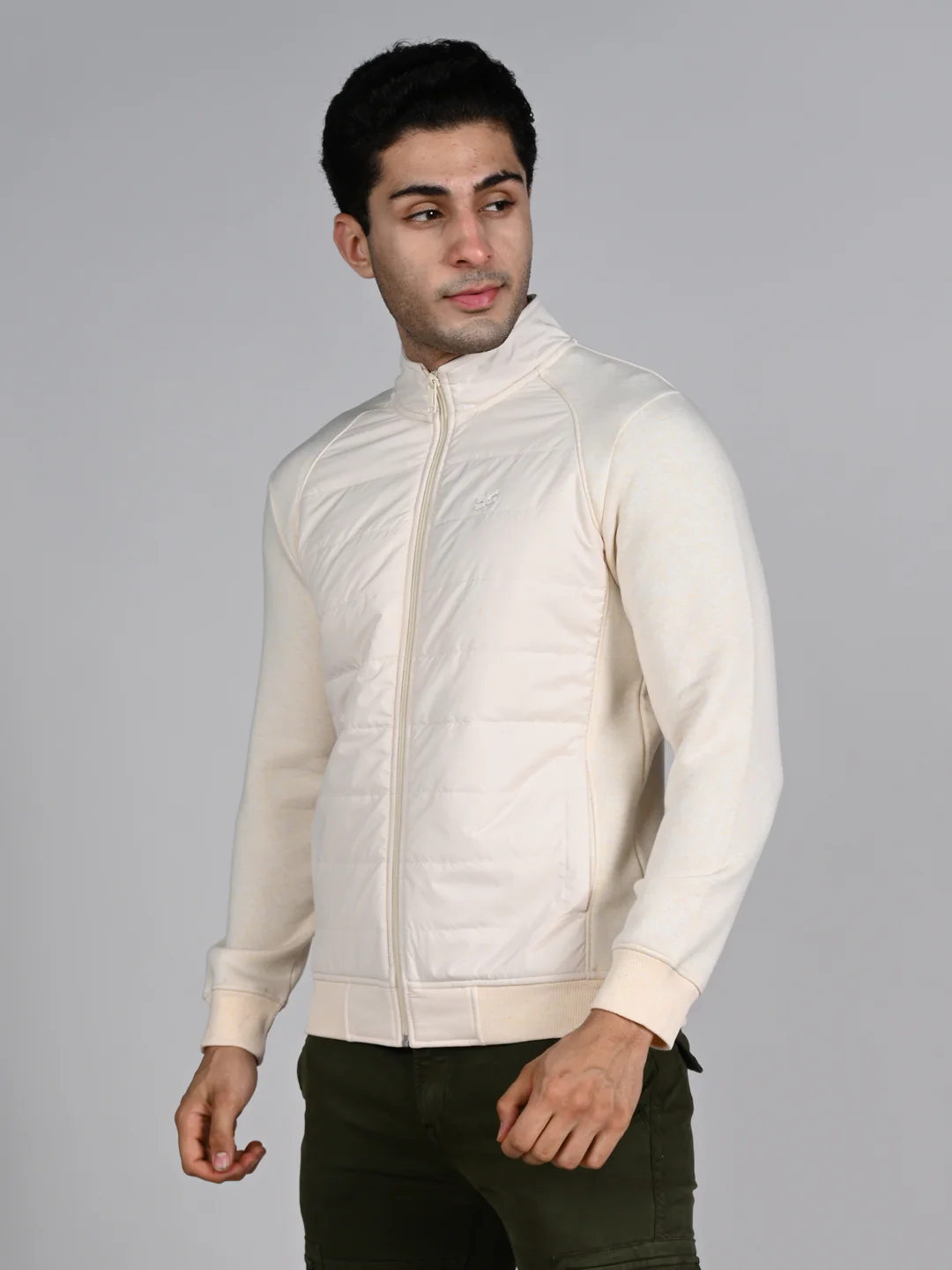 Killer Men High Neck Beige Sweat Shirts - Image 5