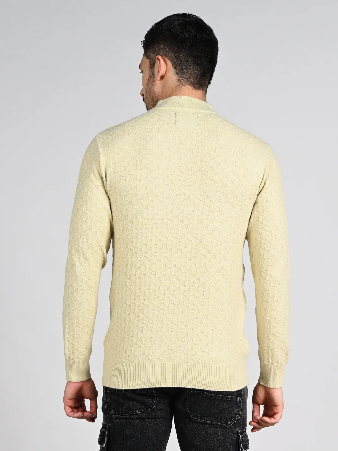 Killer Men High Neck Beige Sweaters - Image 7