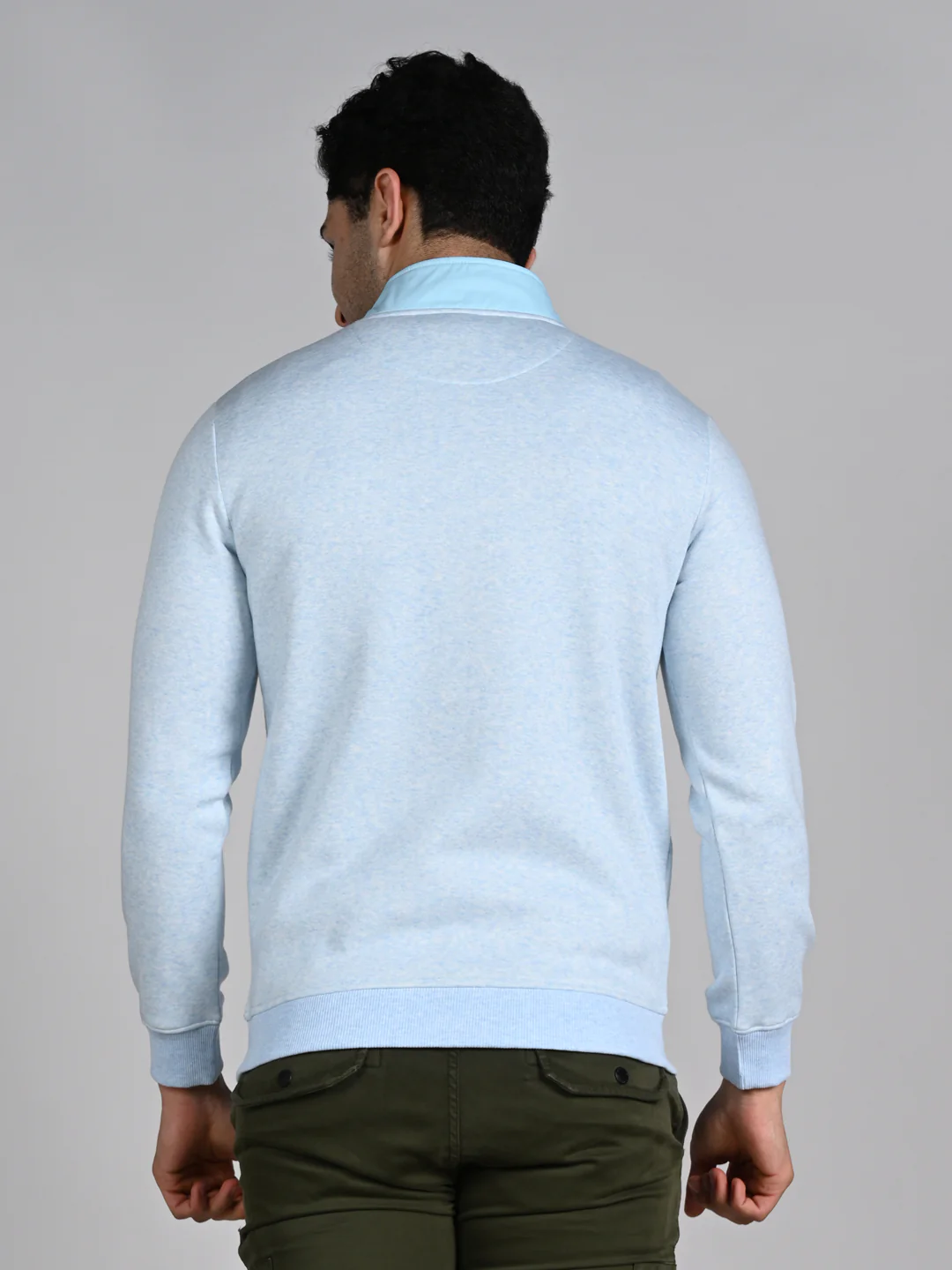 Killer Men High Neck Light Blue Sweat Shirts - Image 7
