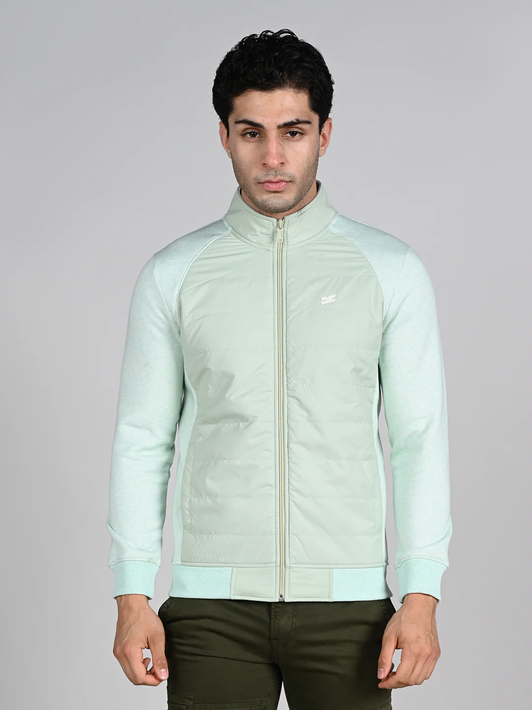 Killer Men High Neck Light Green Sweat Shirts - Image 4