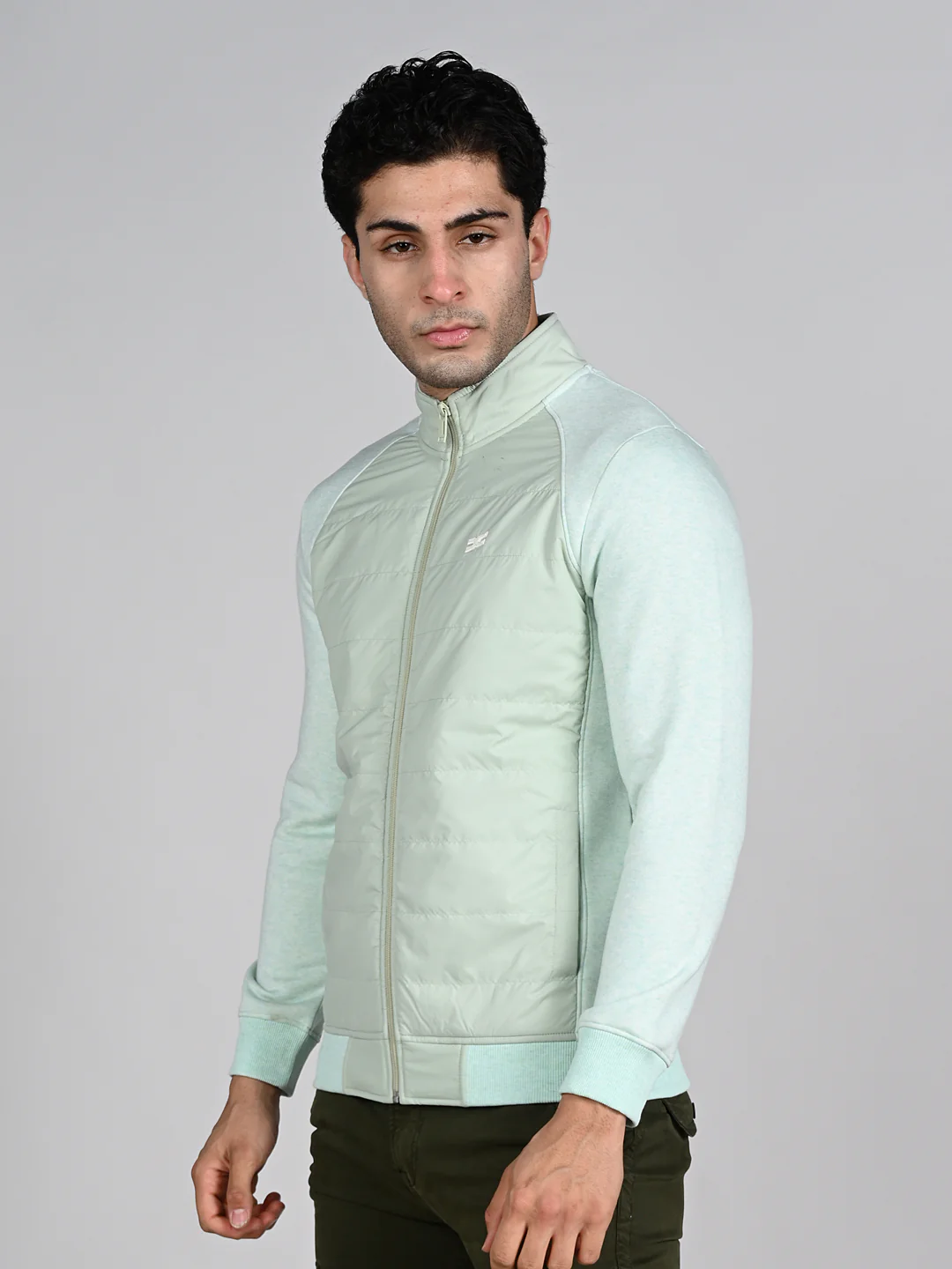 Killer Men High Neck Light Green Sweat Shirts - Image 5