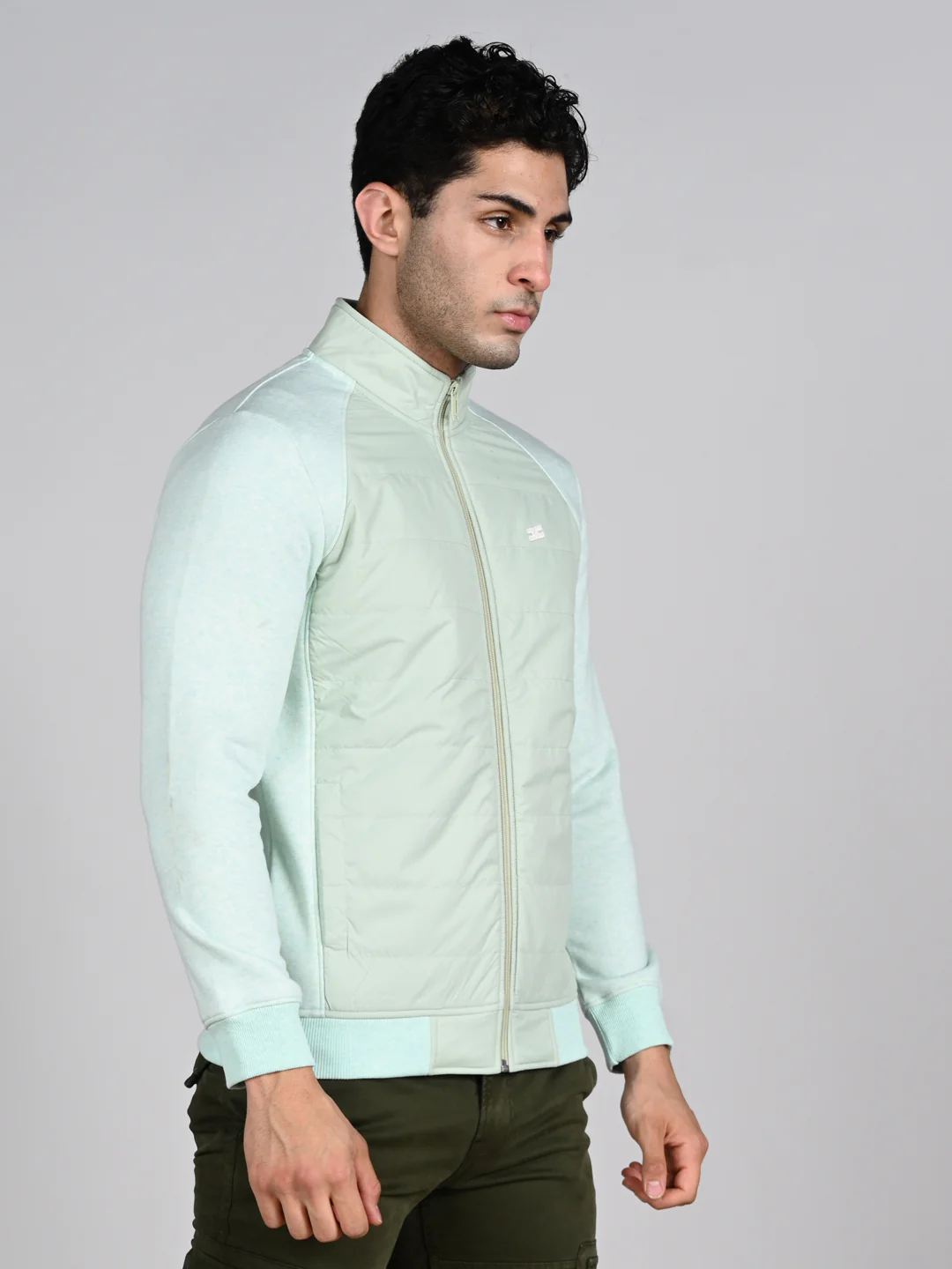 Killer Men High Neck Light Green Sweat Shirts - Image 6