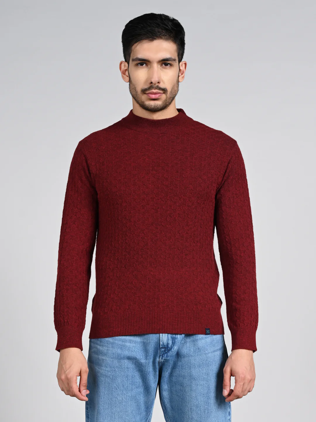 Killer Men High Neck Wine Sweaters - Image 4