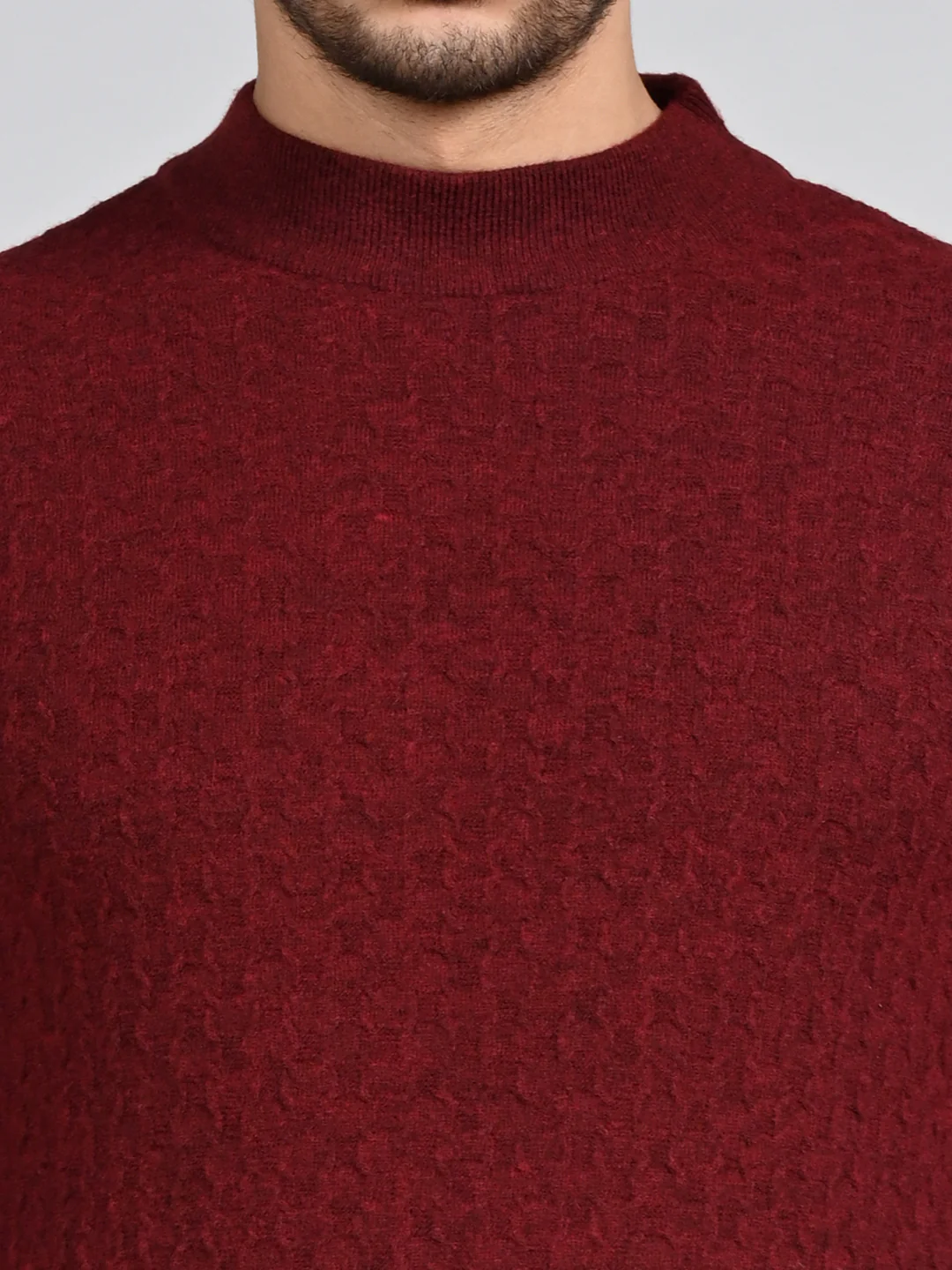 Killer Men High Neck Wine Sweaters - Image 8