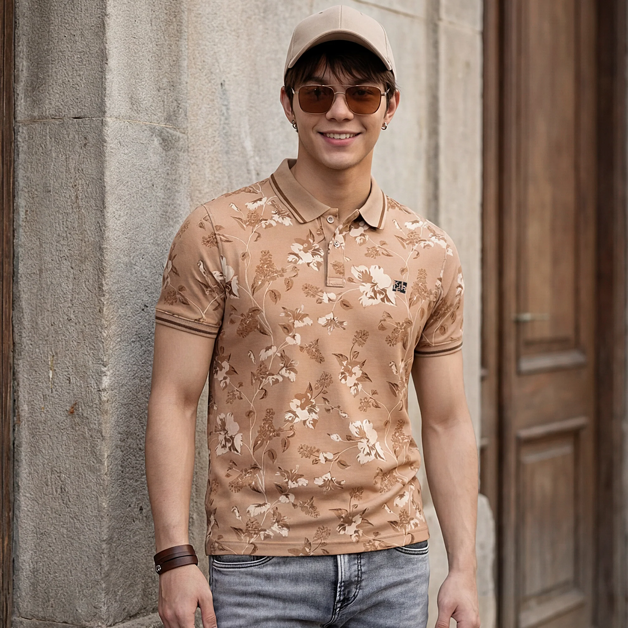 Killer Men Khaki Printed Slim Fit T-Shirt - Image 2