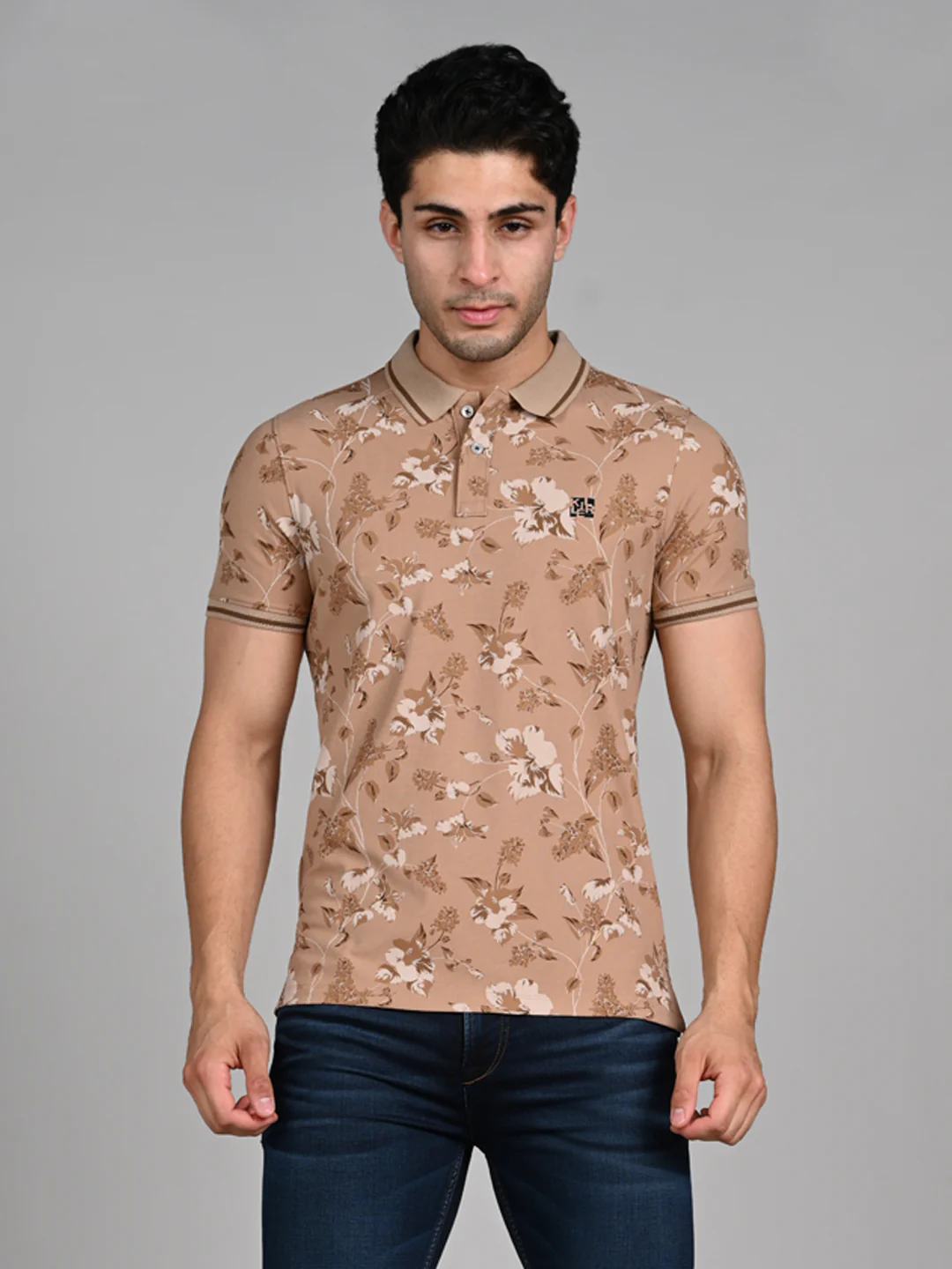 Killer Men Khaki Printed Slim Fit T-Shirt - Image 4