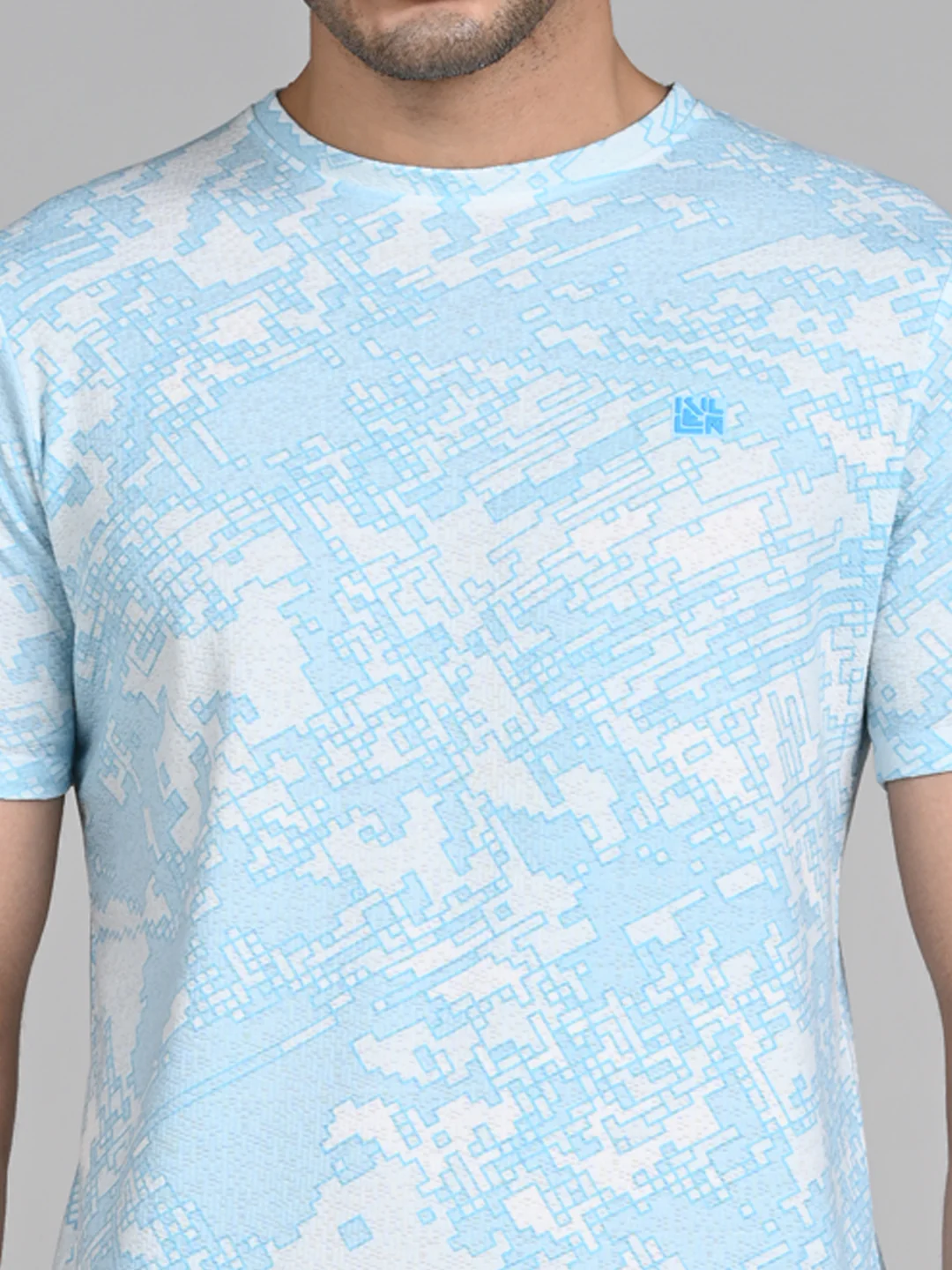 Killer Men Light Blue Printed Round Neck T-Shirts - Image 8