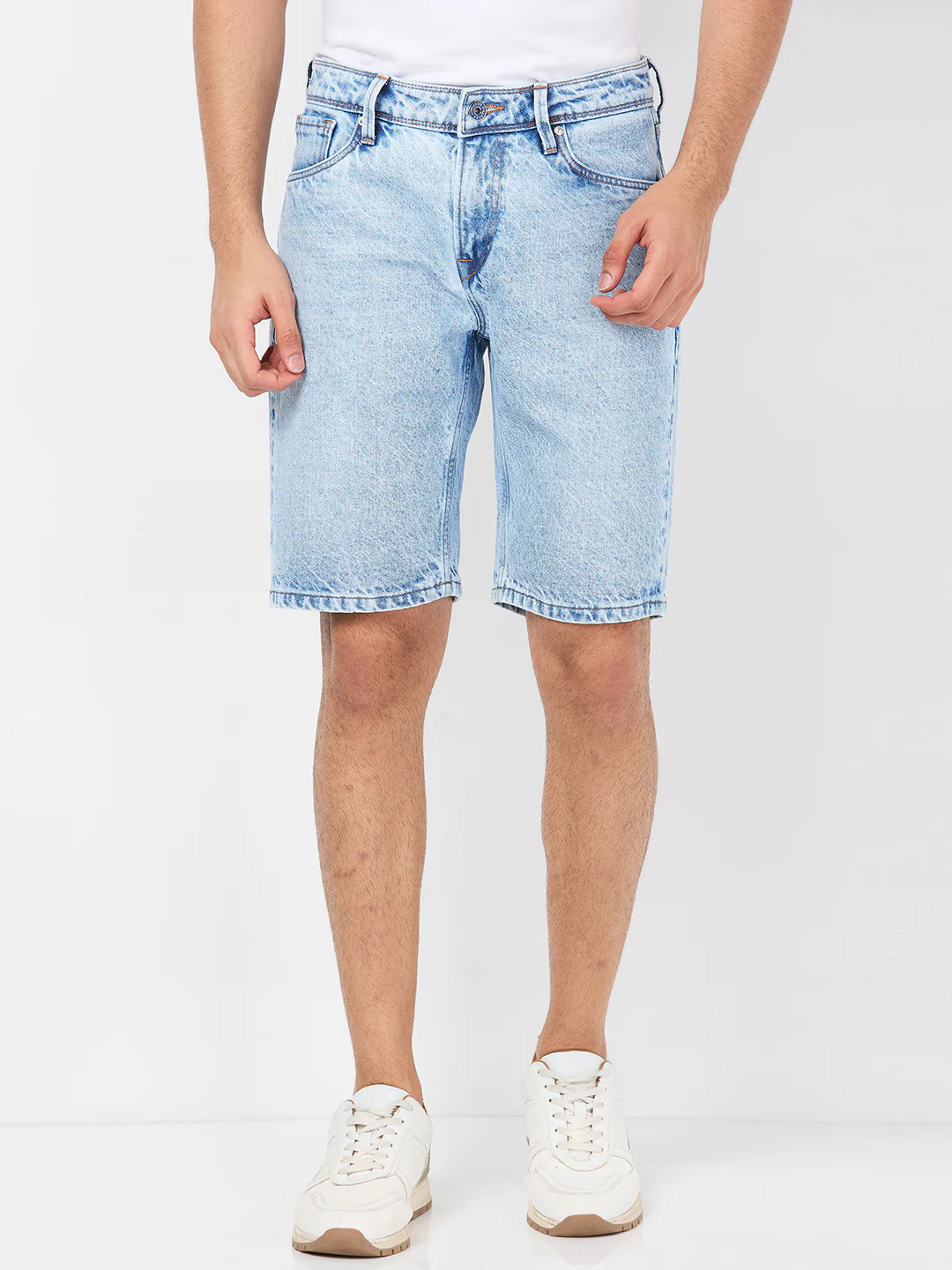 Killer Men Light Blue Solid Shorts - Image 3