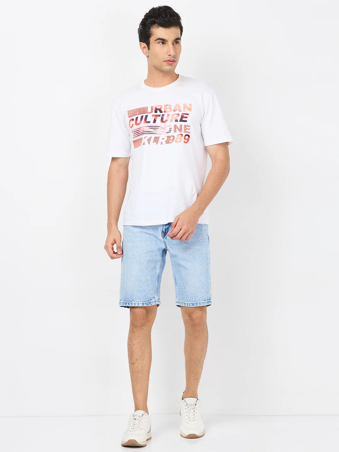 Killer Men Light Blue Solid Shorts - Image 4