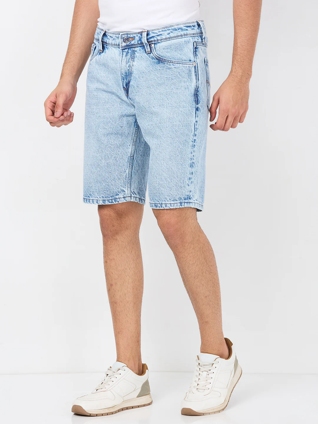 Killer Men Light Blue Solid Shorts - Image 6
