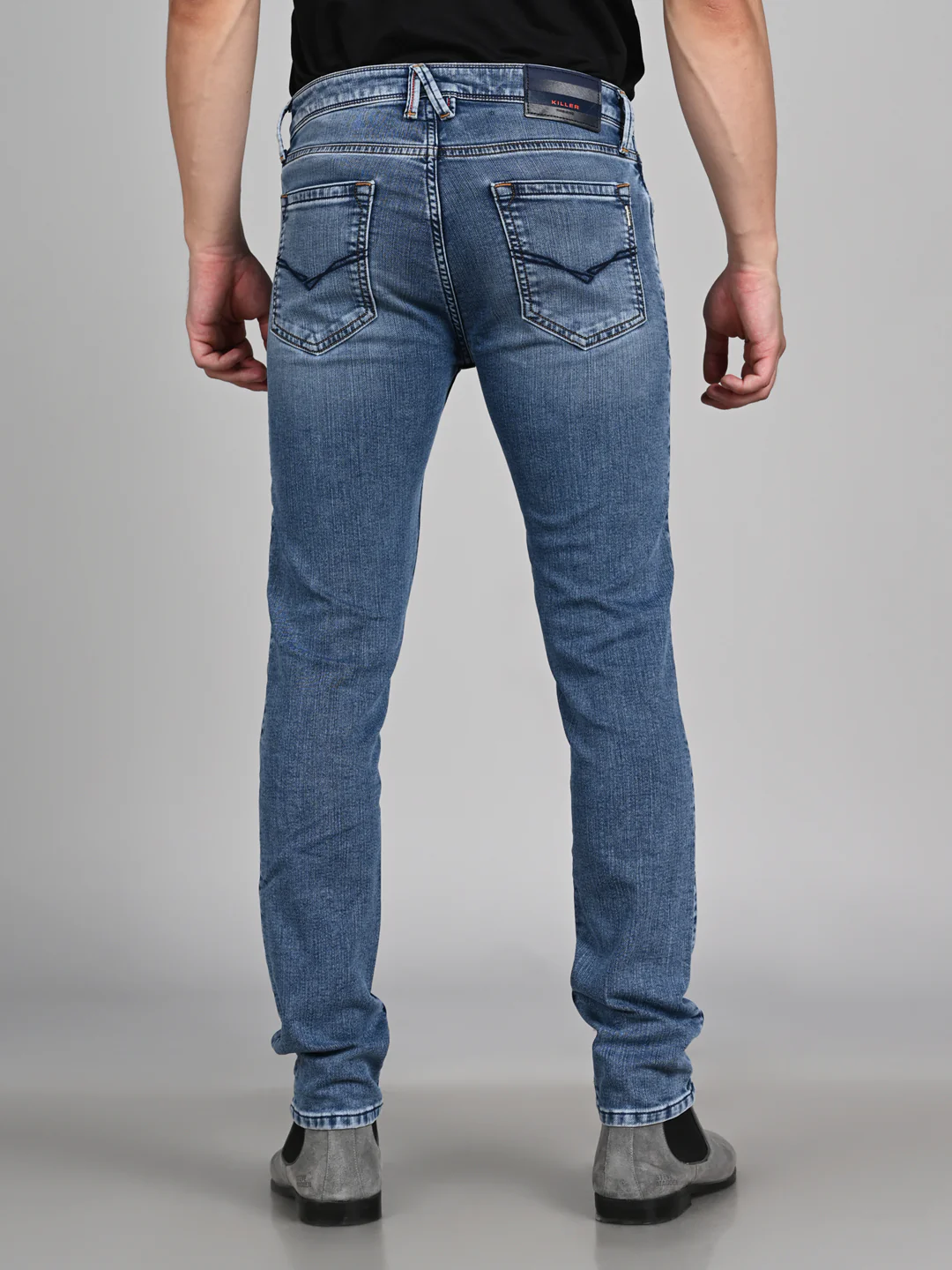 Killer Men Light Blue Solid Slim Fit Jeans - Image 7