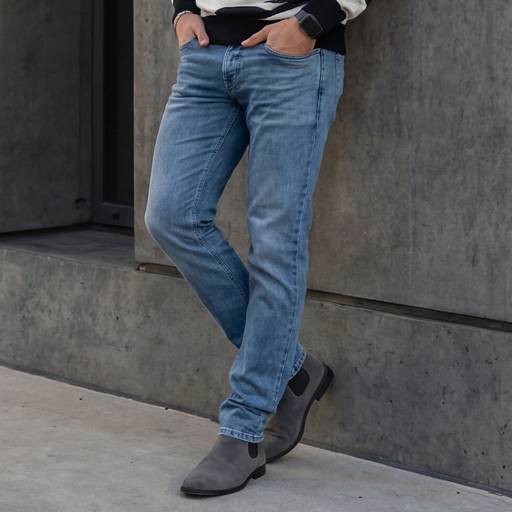 Killer Men Light Blue Solid Slim Fit Jeans - Image 2
