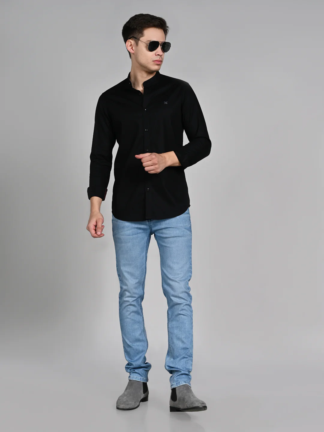 Killer Men Light Blue Solid Slim Fit Jeans - Image 3