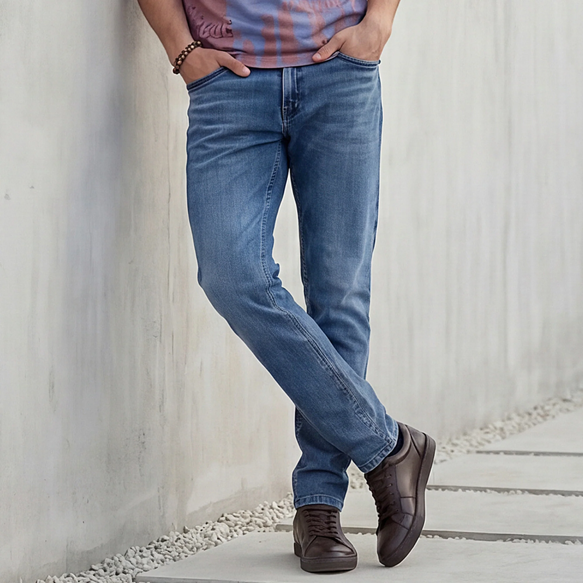 Killer Men Light Blue Solid Slim Fit Jeans - Image 2