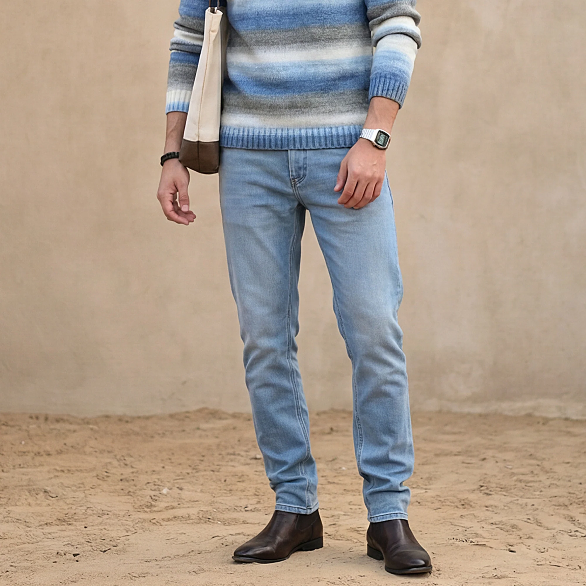 Killer Men Light Blue Solid Slim Fit Jeans - Image 2