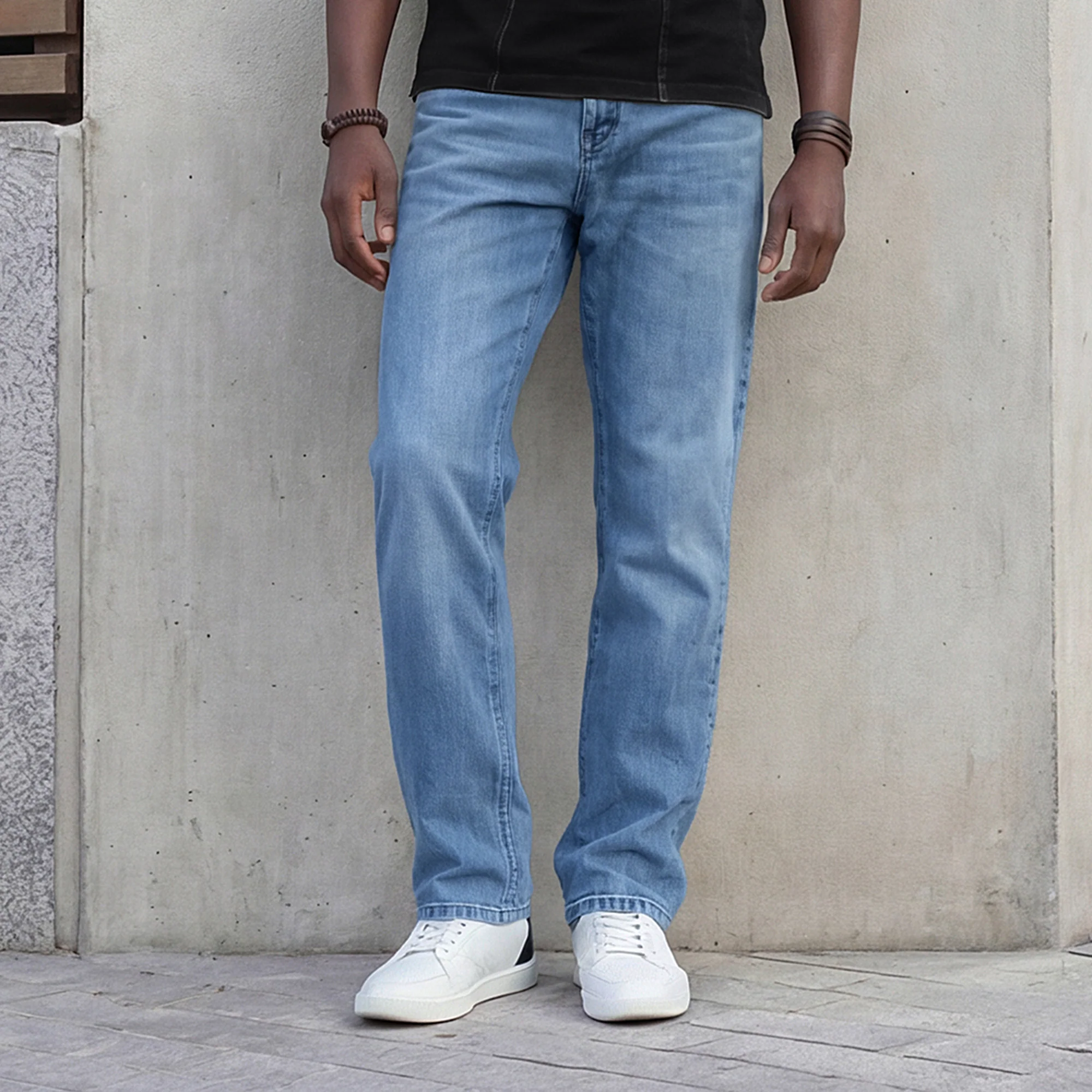 Killer Men Light Blue Solid Slim Fit Jeans - Image 2