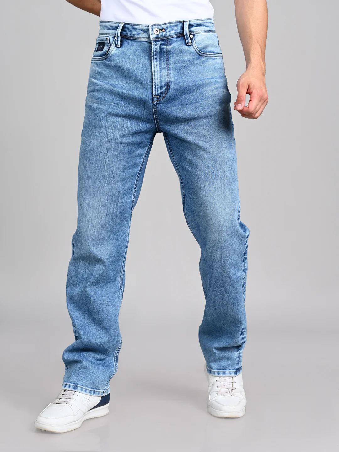Killer Men Light Blue Solid Slim Fit Jeans - Image 4