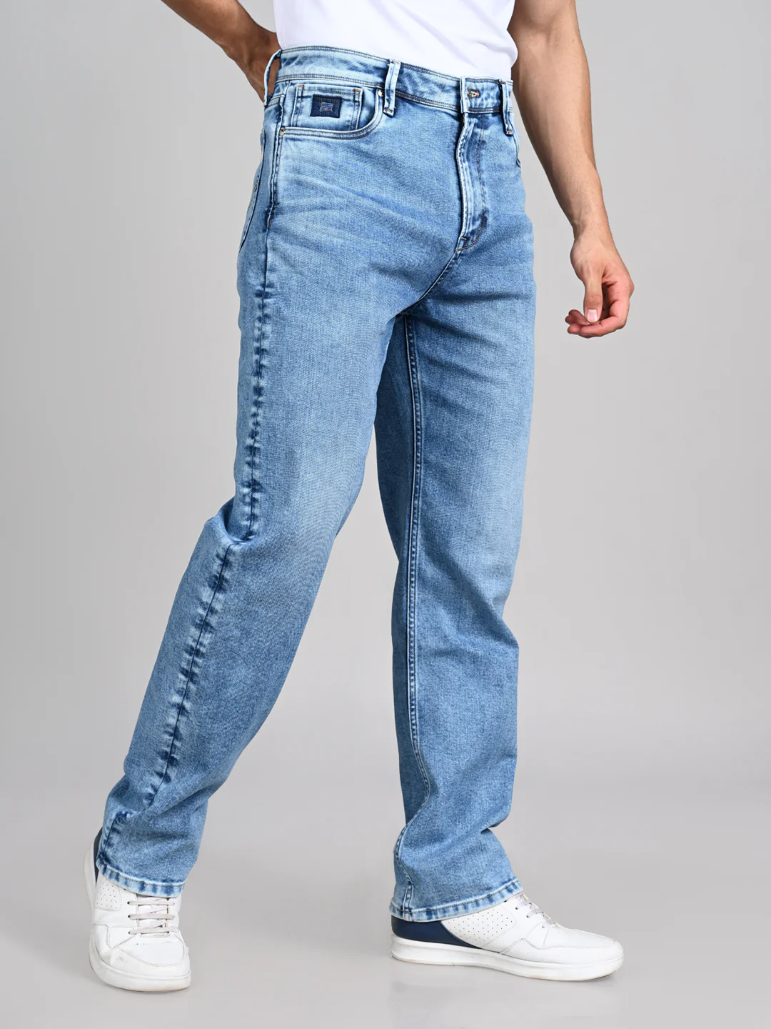 Killer Men Light Blue Solid Slim Fit Jeans - Image 5