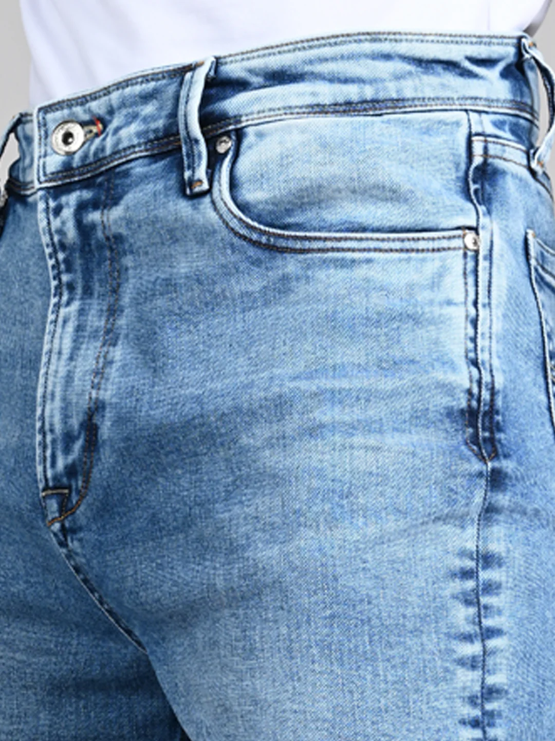 Killer Men Light Blue Solid Slim Fit Jeans - Image 8