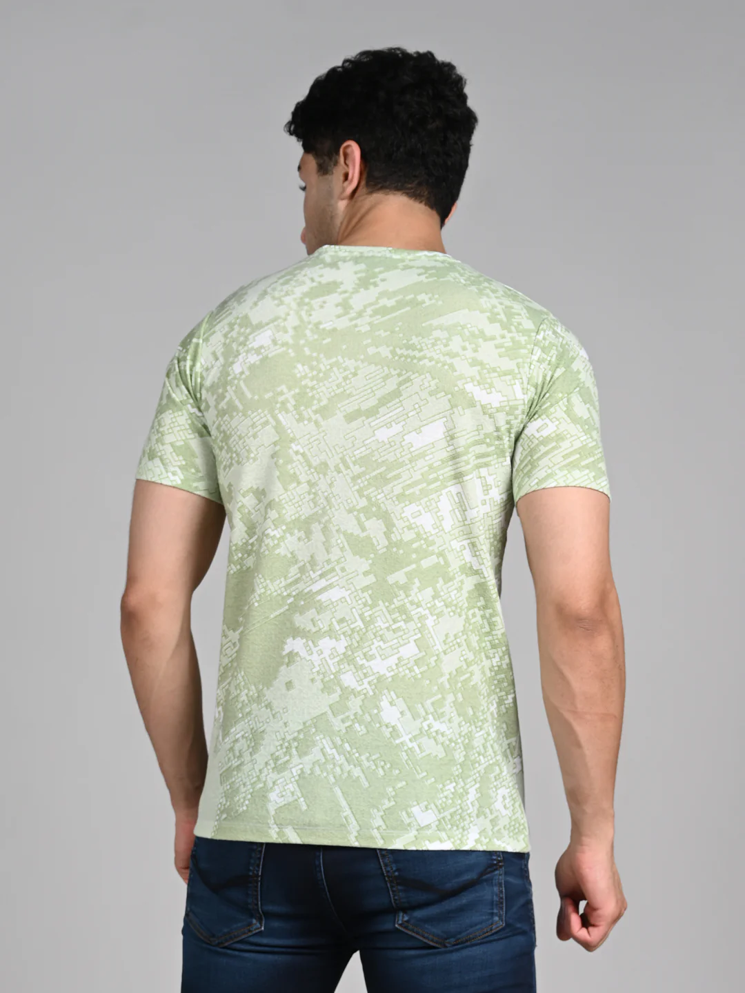 Killer Men Light Green Printed Round Neck T-Shirts - Image 7