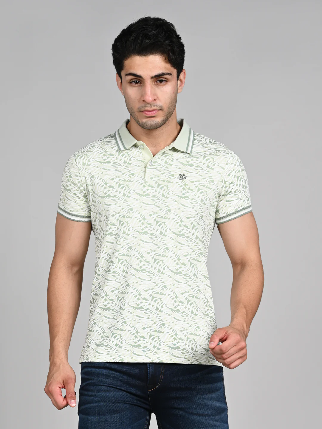 Killer Men Light Green Printed Slim Fit T-Shirt - Image 4