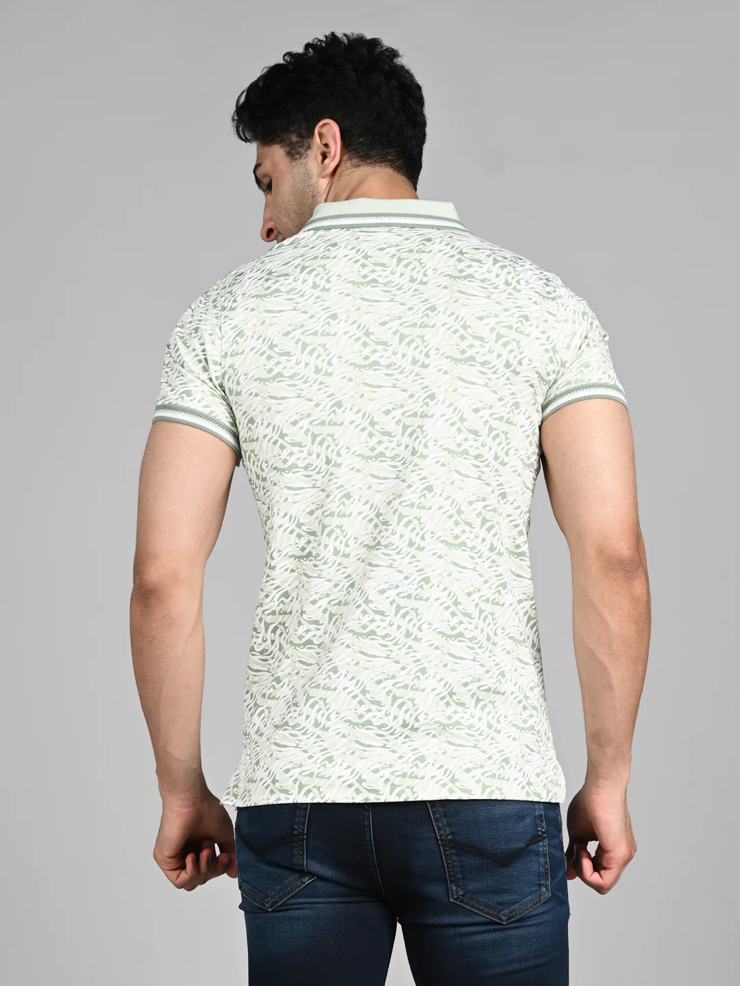 Killer Men Light Green Printed Slim Fit T-Shirt - Image 7