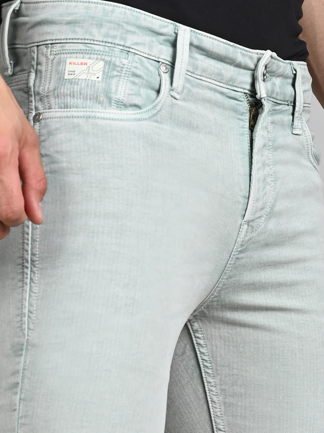 Killer Men Light Green Slim Fit Jeans - Image 8