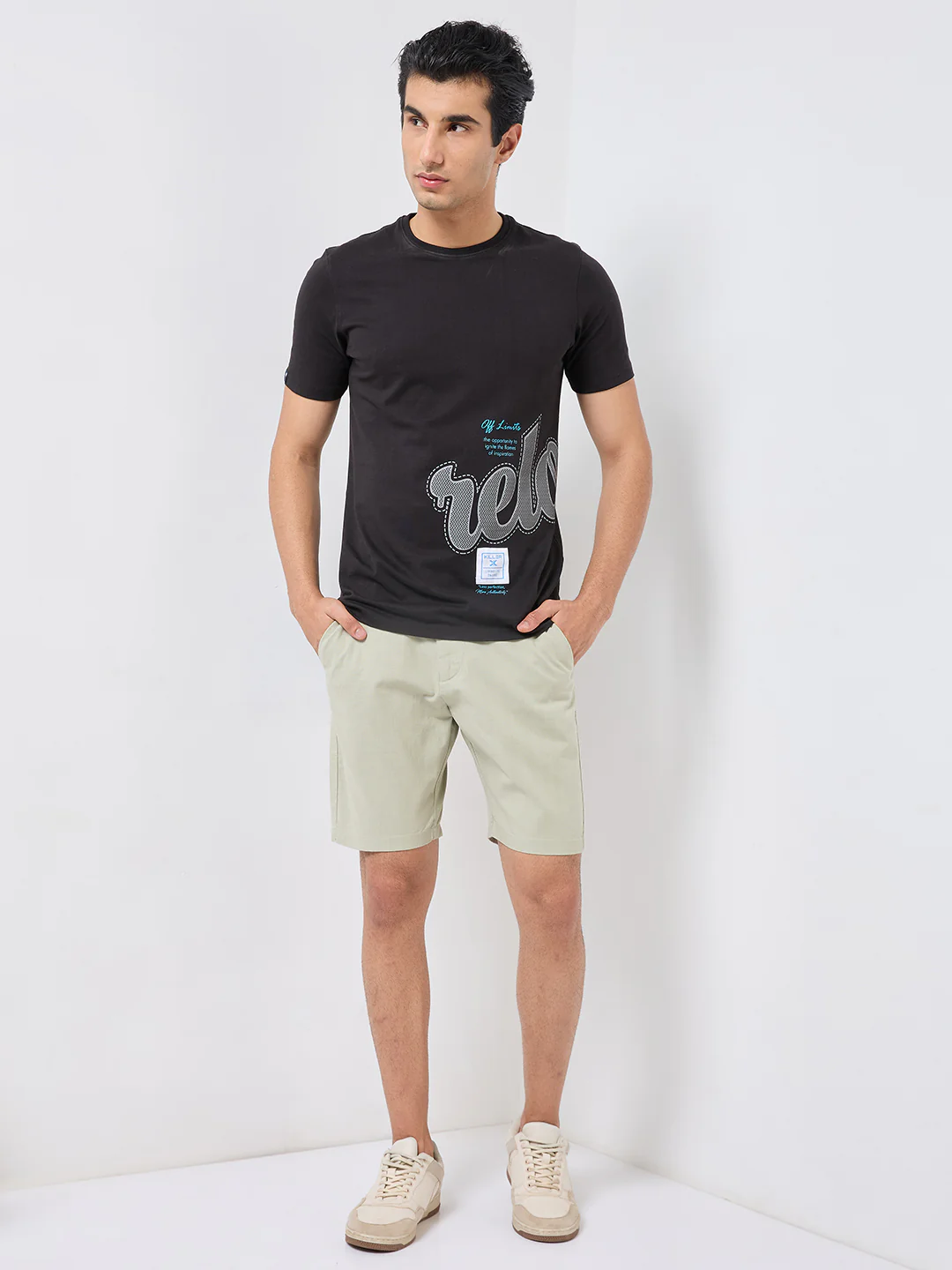 Killer Men Light Green Solid Shorts - Image 4