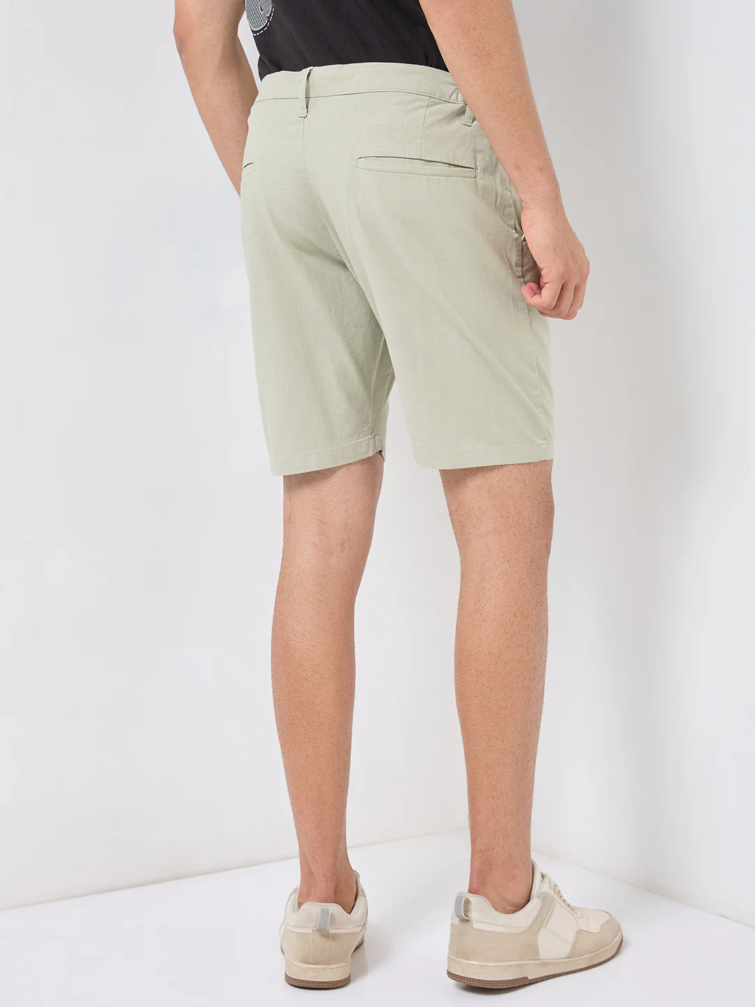 Killer Men Light Green Solid Shorts - Image 5