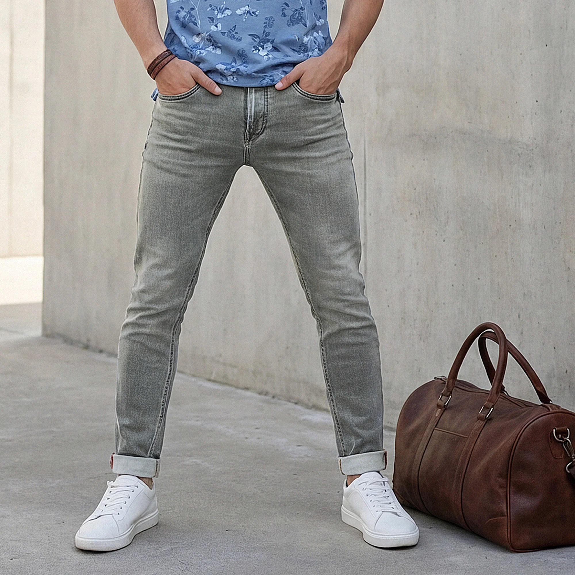 Killer Men Light Green Solid Slim Fit Jeans - Image 2