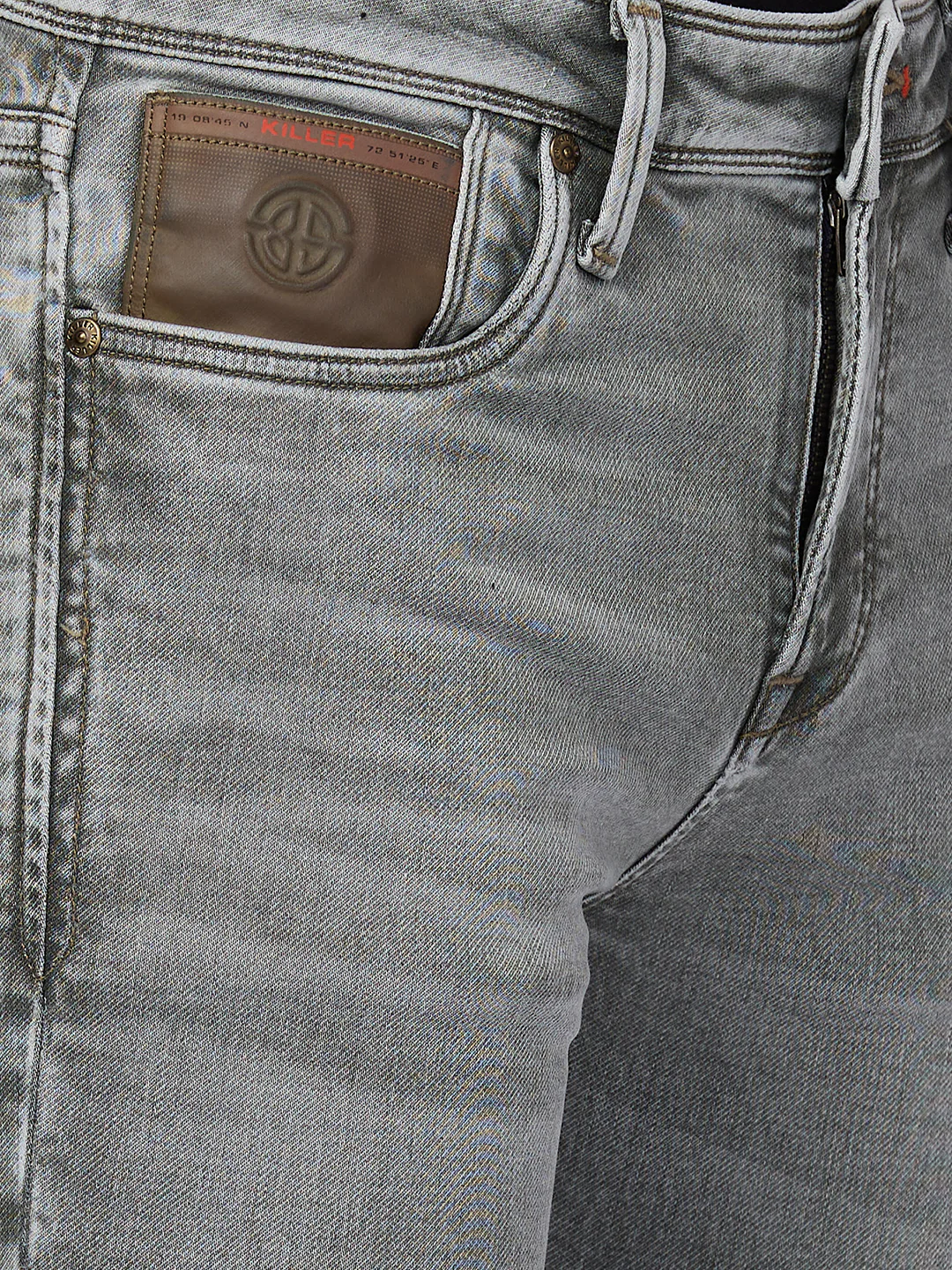 Killer Men Light Green Solid Slim Fit Jeans - Image 7