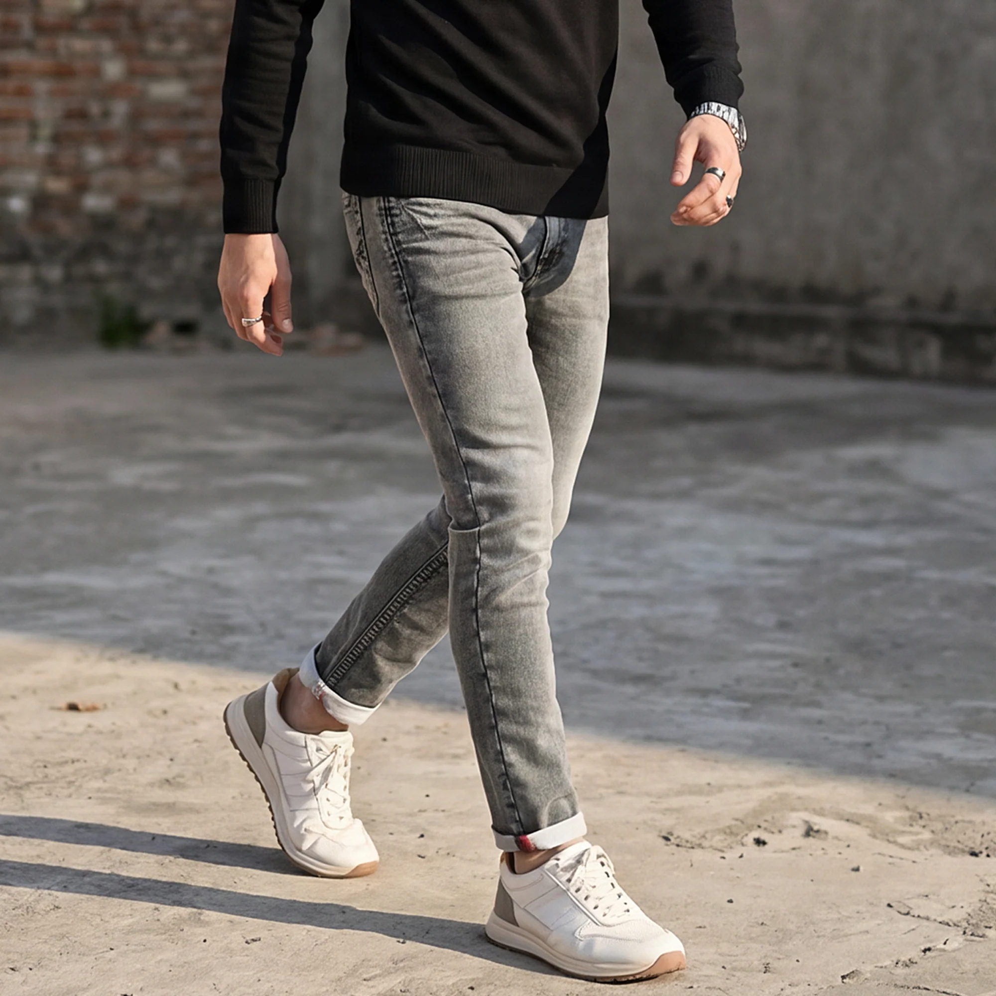 Killer Men Light Green Solid Slim Fit Jeans - Image 2