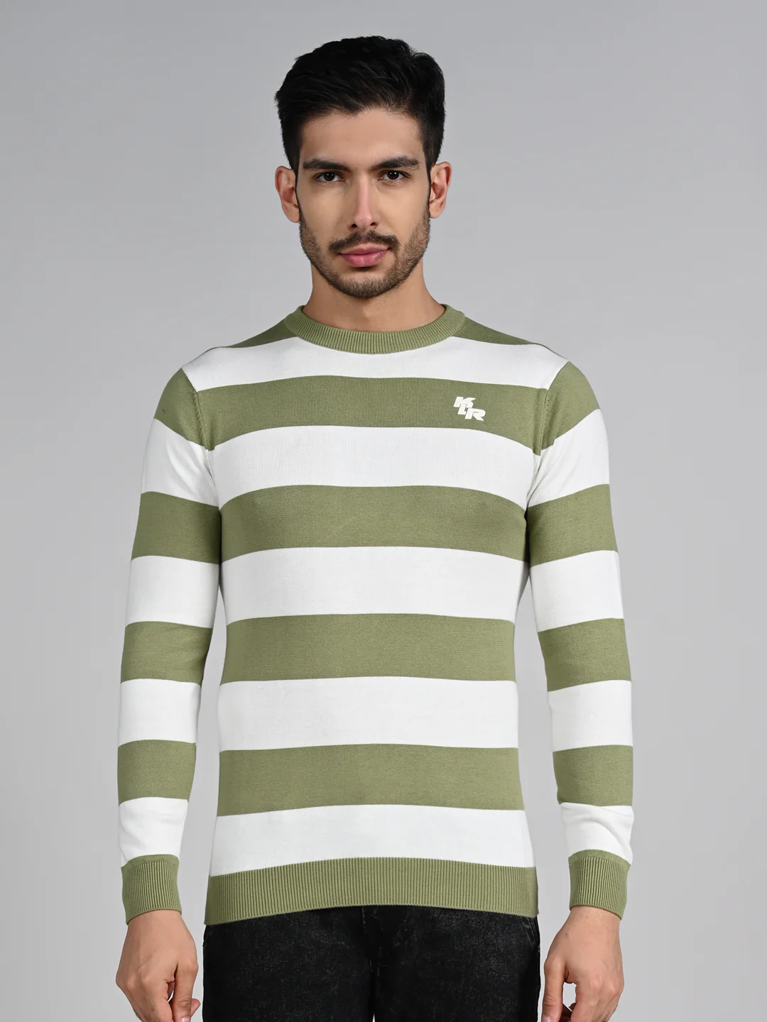 Killer Men Light Green Striped Flat Knits - Image 4