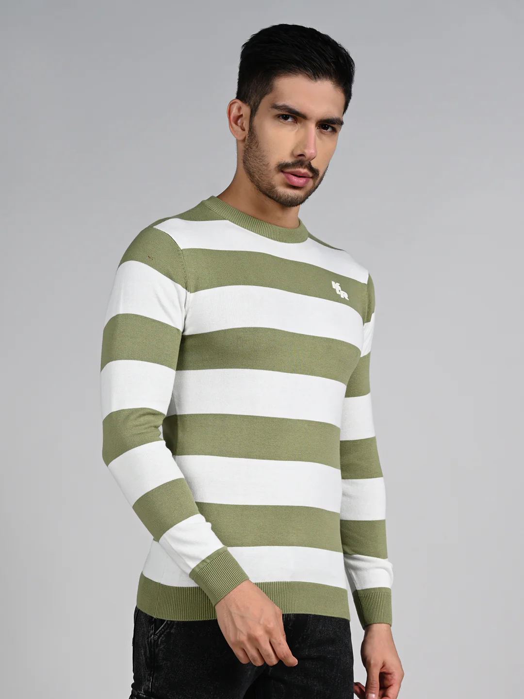 Killer Men Light Green Striped Flat Knits - Image 6