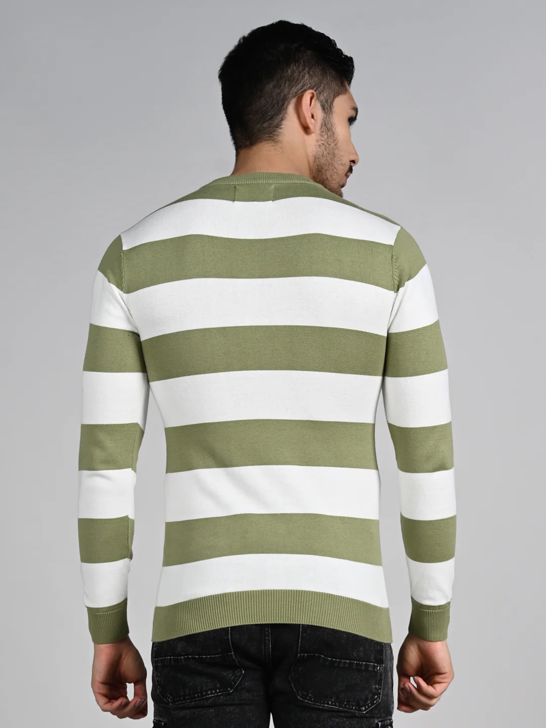 Killer Men Light Green Striped Flat Knits - Image 7