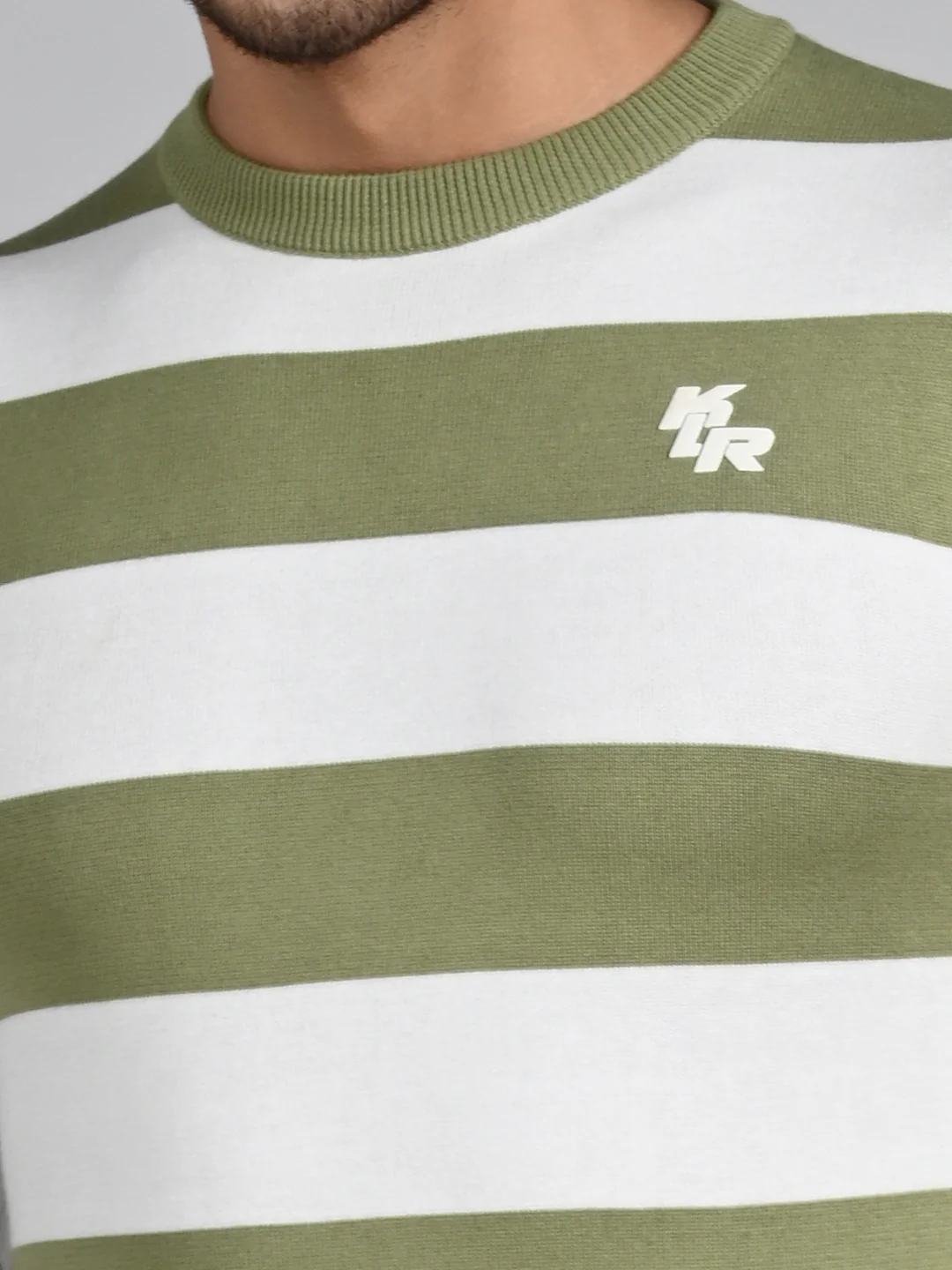 Killer Men Light Green Striped Flat Knits - Image 8