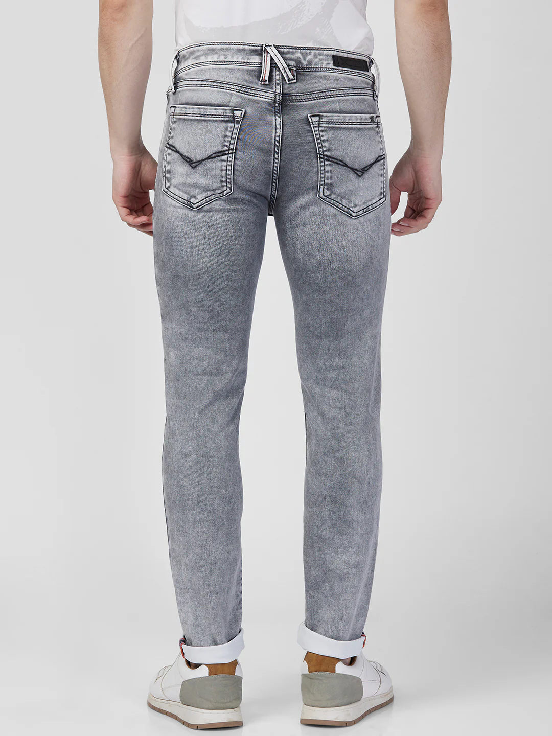Killer Men Light Grey Solid Slim Fit Jeans - Image 5
