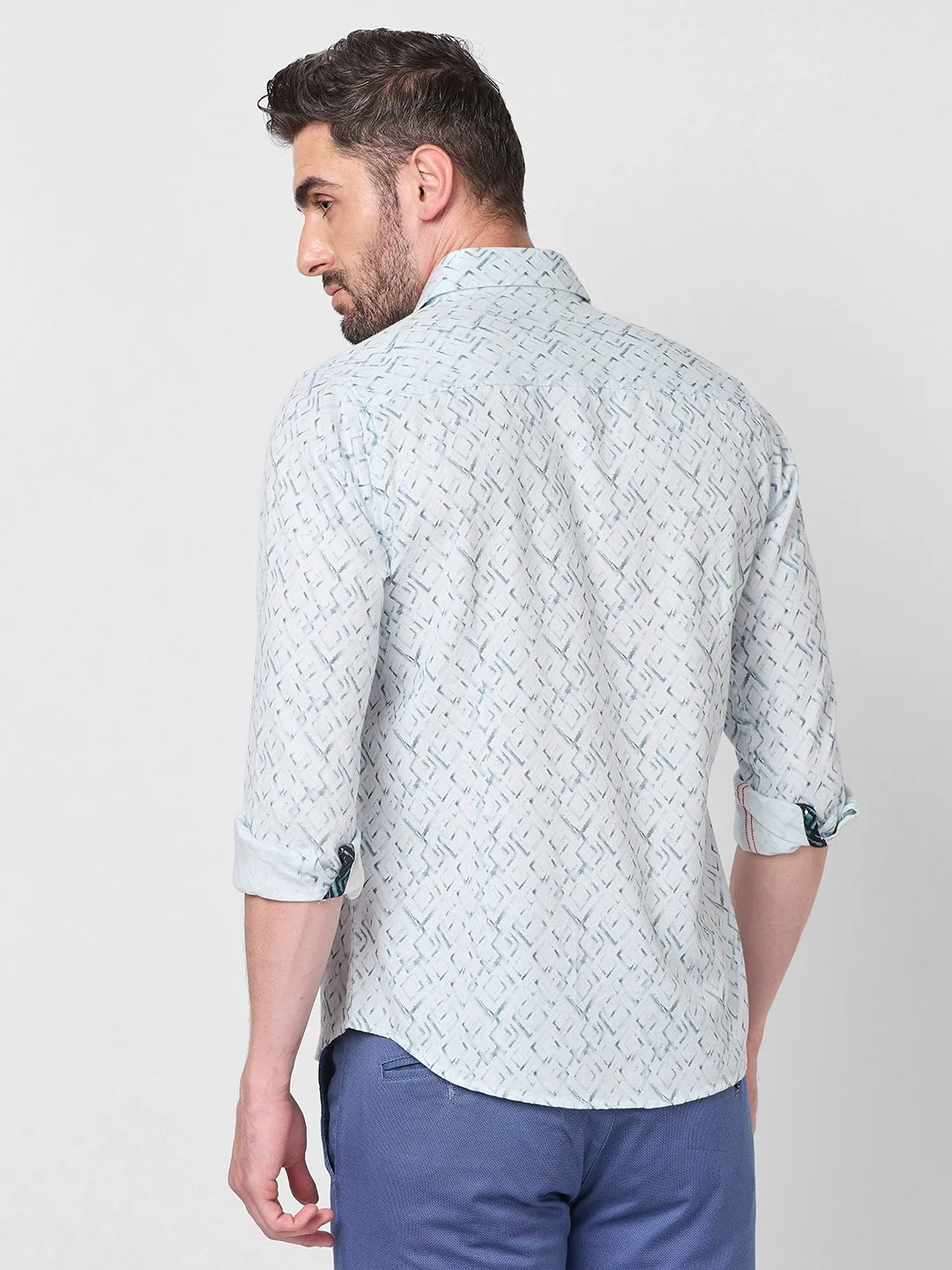 Full Sleeves Slim Fit Plum  Button-Down Oxford Shirt - Image 5