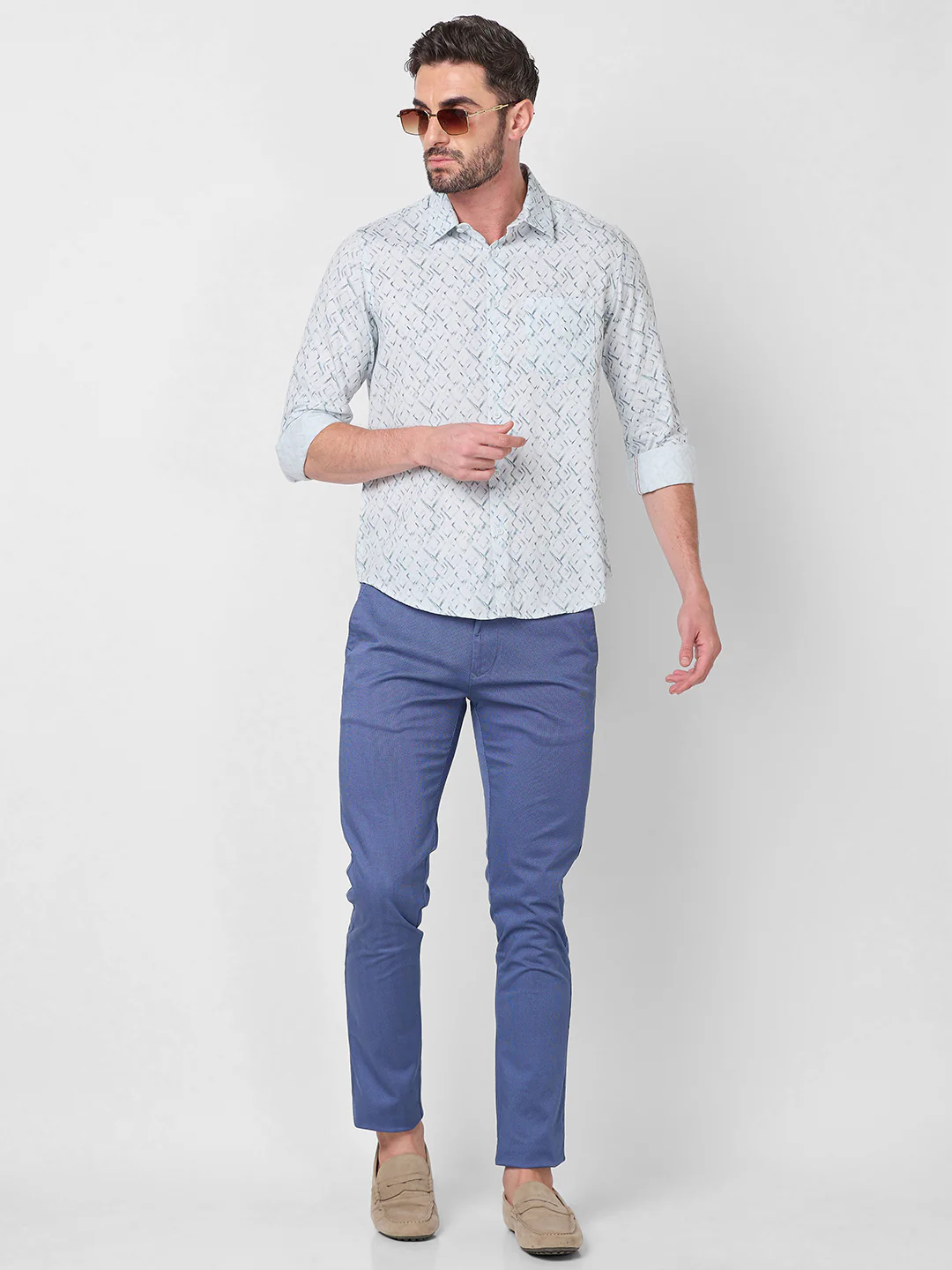 Full Sleeves Slim Fit Plum  Button-Down Oxford Shirt - Image 8