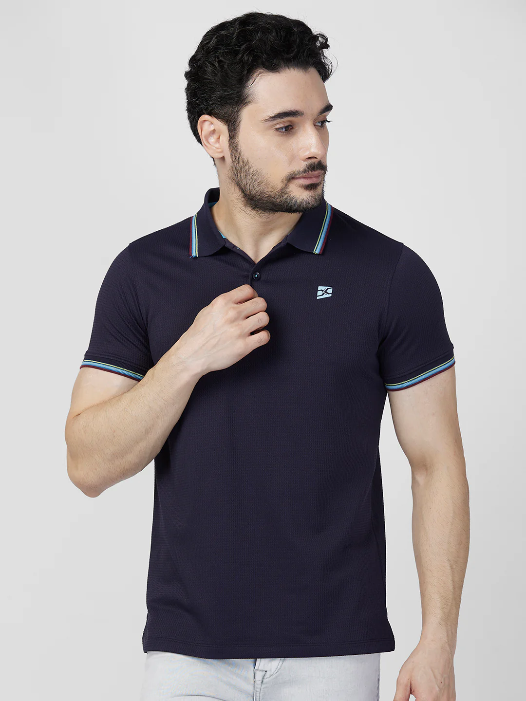 Killer Men Blue Printed Slim Fit T-Shirts - Image 3