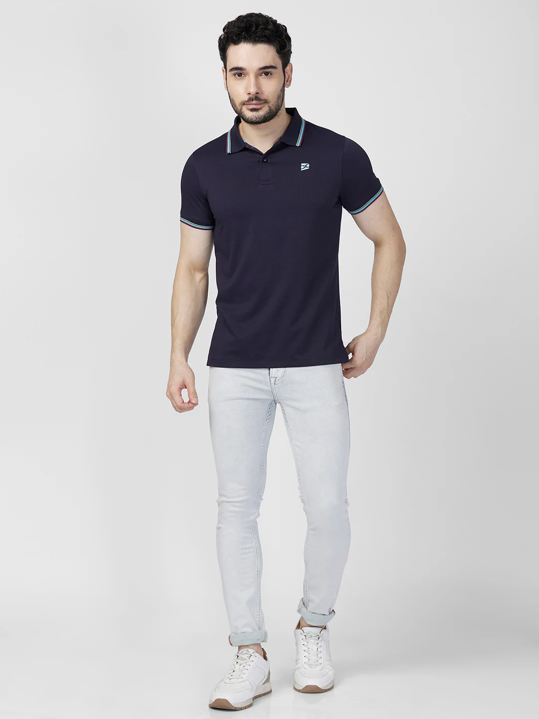 Killer Men Blue Printed Slim Fit T-Shirts - Image 4