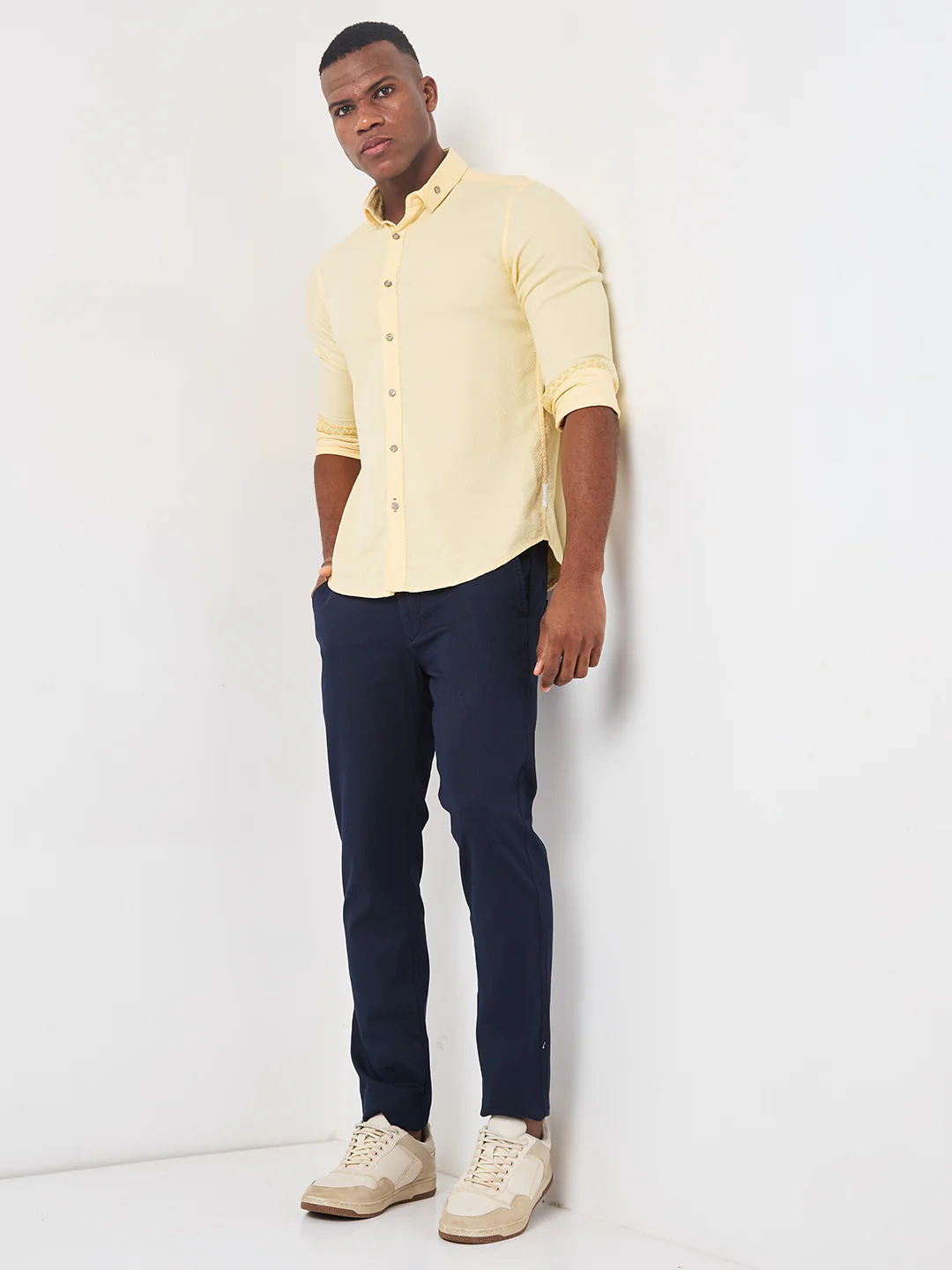 Killer Men Navy Straight Fit Trousers - Image 4