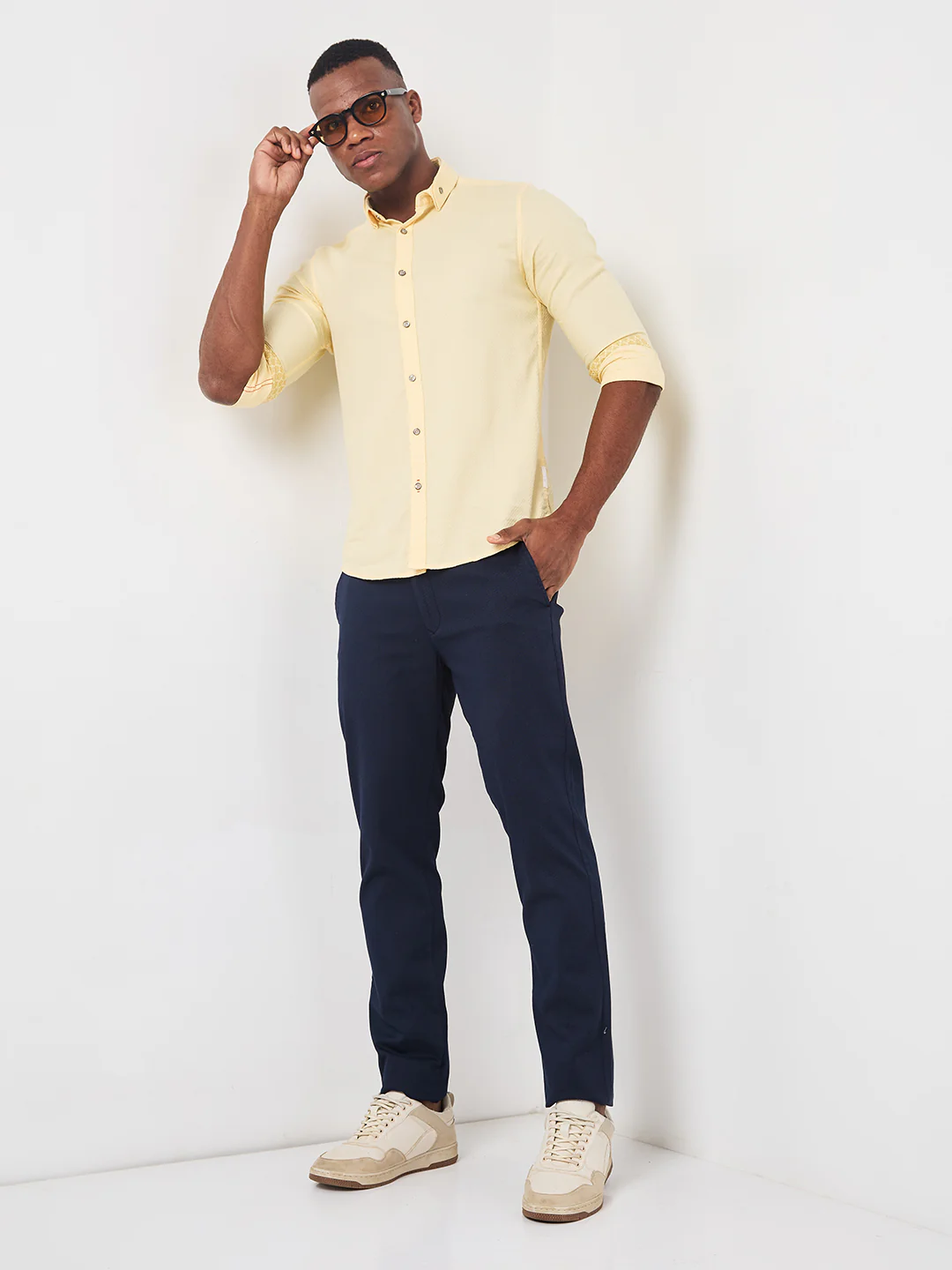Killer Men Navy Straight Fit Trousers - Image 8