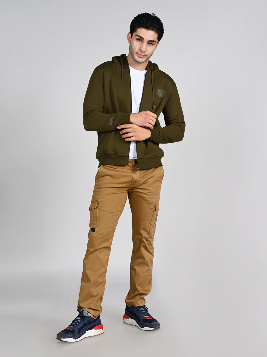 Killer Men Olive Hooded Sweat Shirts - Image 3