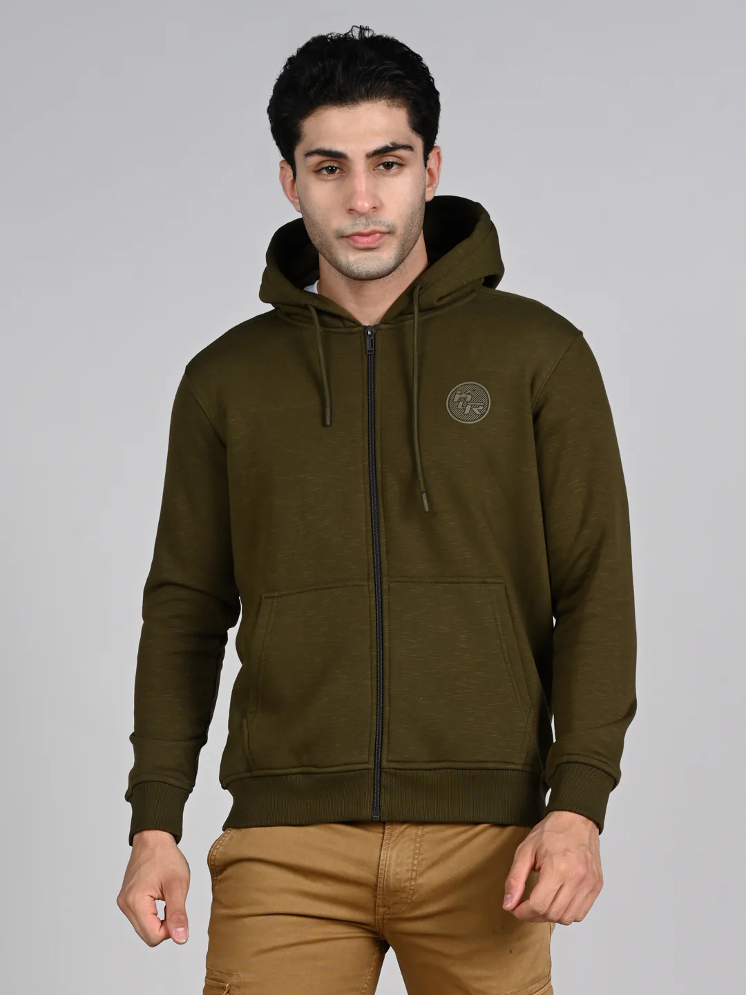 Killer Men Olive Hooded Sweat Shirts - Image 4