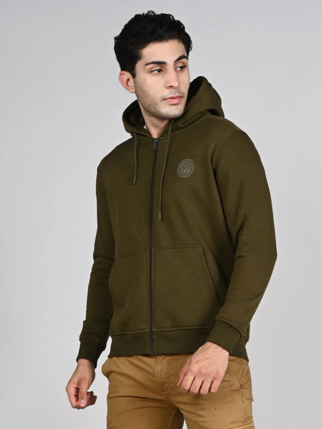Killer Men Olive Hooded Sweat Shirts - Image 6