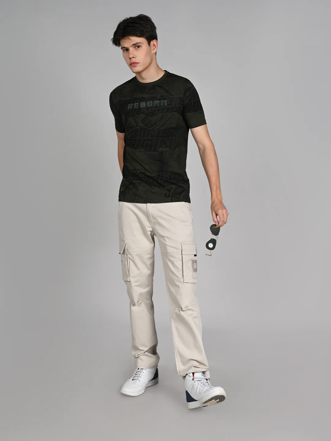 Killer Men Olive Printed Slim Fit T-Shirts - Image 3