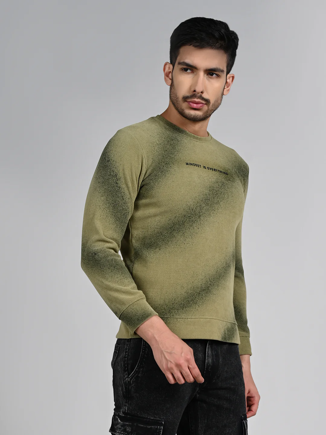 Killer Men Olive Printed Sweat Shirts - Image 6