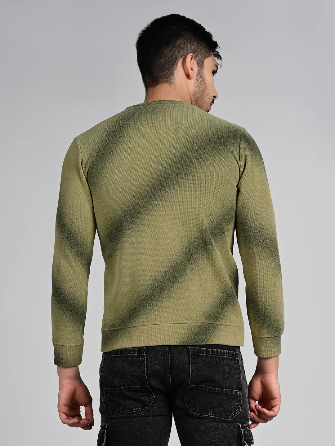 Killer Men Olive Printed Sweat Shirts - Image 7
