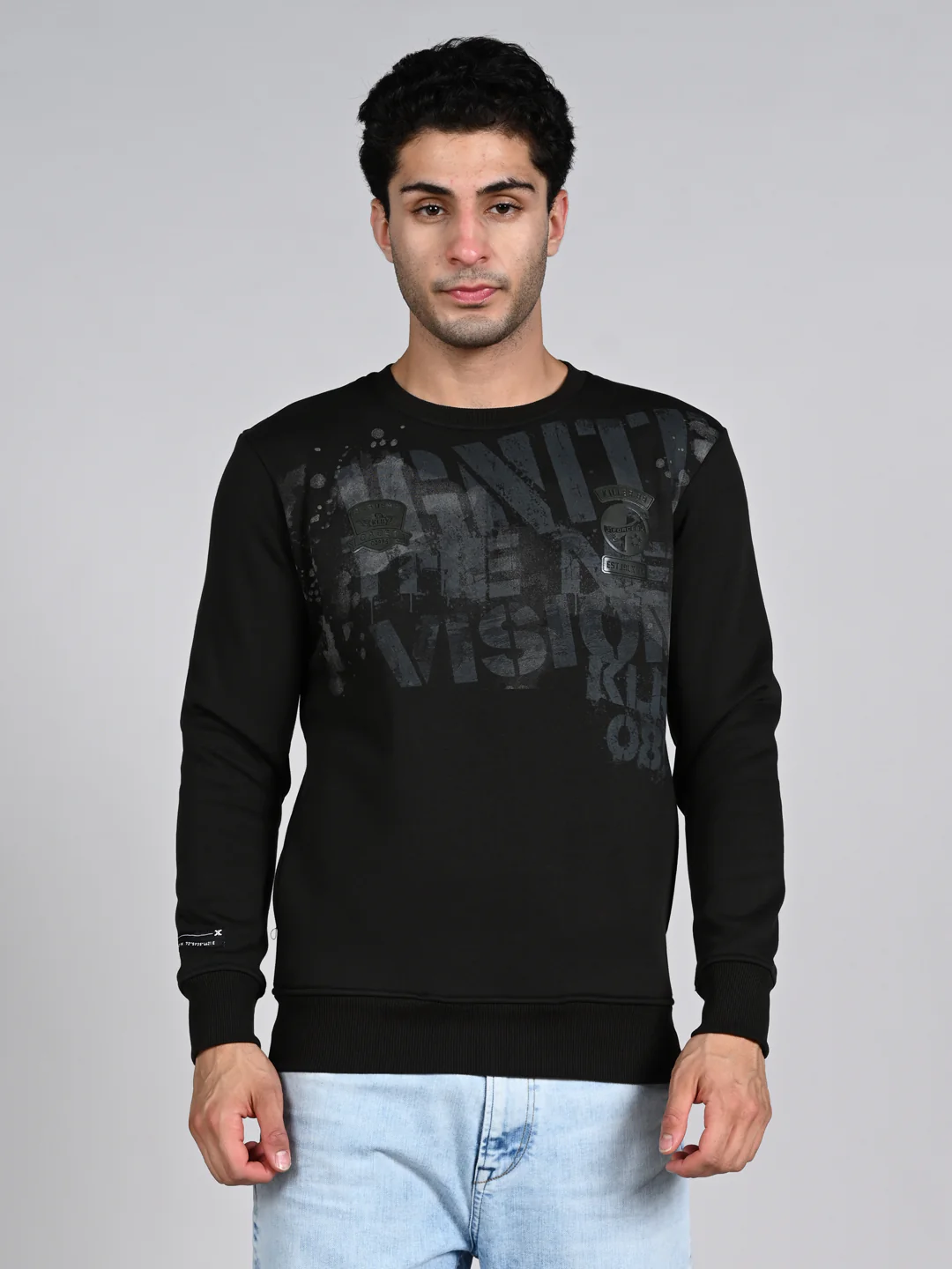 Killer Men Olive Printed Sweat Shirts - Image 4
